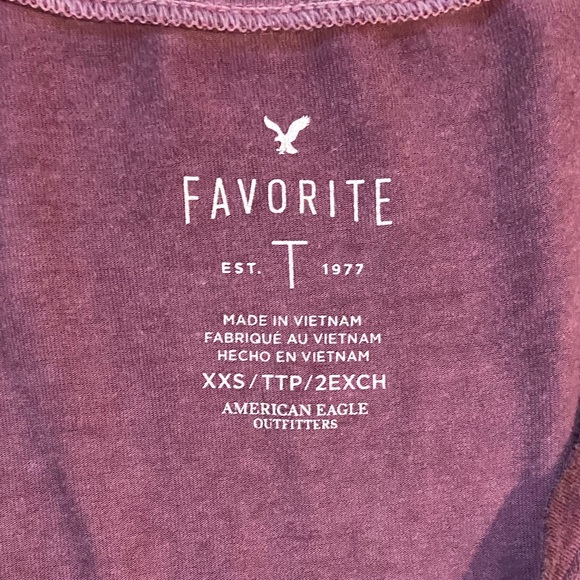 AE Violet V-Neck Tee - Picture 2 of 2